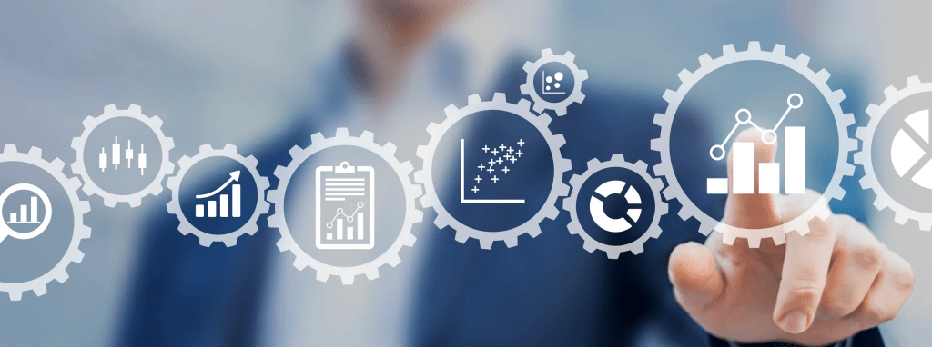 Orchestrating gears for a flywheel effect based on revenue, investments, people, and technology
